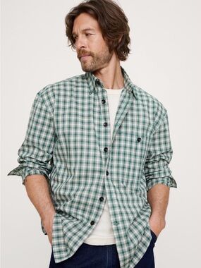 NWT-Banana Republic Relaxed Fit Washed Cotton Poplin Shirt, Extra Large Tall